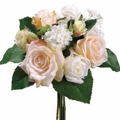 Flash Sale 👍 12 Pack: Peach & Cream Rose & Hydrangea Bouquet by Allstate 🤩