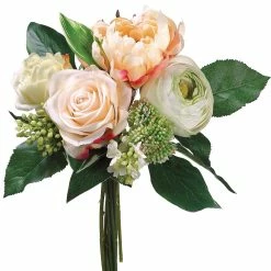 Flash Sale 👏 12 Pack: Peach & Green Peony, Rose & Lilac Bouquet by Allstate 🎉