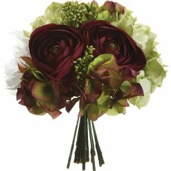 Flash Sale 😀 Eggplant & Green Hydrangea, Ranunculus & Peony Bouquet by Allstate 💯