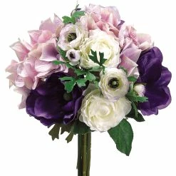 Flash Sale ⭐ Mixed Purple & White Hydrangea, Ranunculus & Anemone Bouquet by Allstate 👍