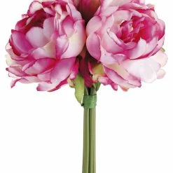 Budget 🔥 24 Pack: Dark Pink & White Peony Bouquet by Allstate 😀
