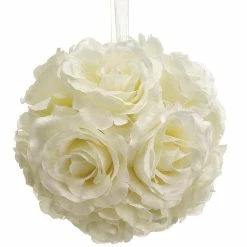 Coupon 🔥 6" Cream Rose Kissing Ball by Allstate 🥰