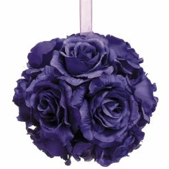 Best Sale ⌛ 24 Pack: 6" Purple Rose Kissing Ball by Allstate ⭐