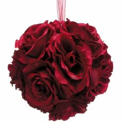 Best Pirce 😍 12 Pack: 6" Red Rose Kissing Ball by Allstate 👏