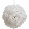 Coupon 💯 24 Pack: 6" White Rose Kissing Ball by Allstate ⌛