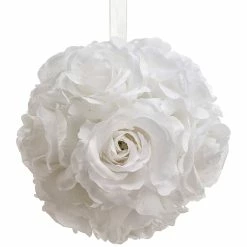 Coupon 💯 24 Pack: 6" White Rose Kissing Ball by Allstate ⌛