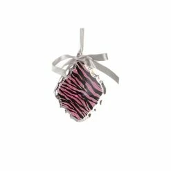 Discount β 5.5" Glittered Magenta Pink Zebra Print Teardrop Prism π Christmas Ornament by Allstate π